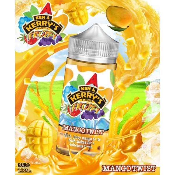 Mango Twist By Ken & Kerry's 100ML E Liquid 70VG Vape 0MG Juice Short Fill