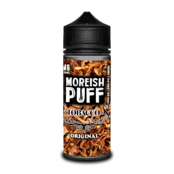 MOREISH PUFF ORIGINAL TOBACCO 100ML SHORTFILL E LIQUID 70VG VAPE