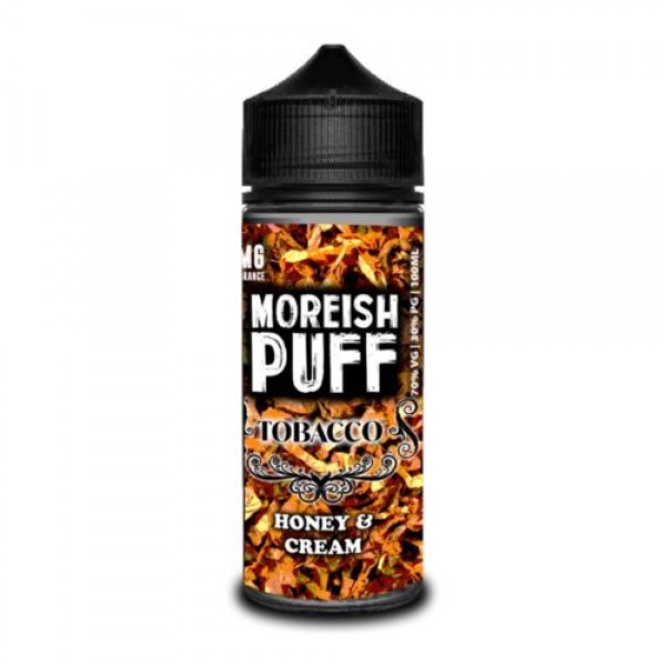 MOREISH PUFF HONEY AND CREAM TOBACCO 100ML SHORTFILL E LIQUID 70VG VAPE