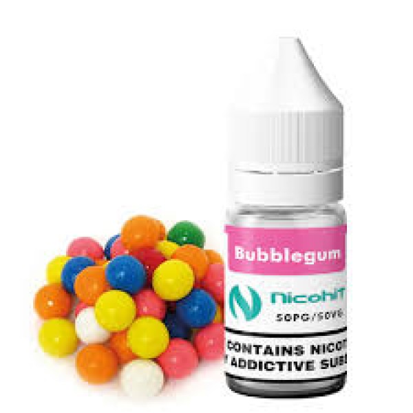 NICOHIT BUBBLEGUM E LIQUID E JUICE 10ML TPD 3/6/12/18MG MULTIBUY