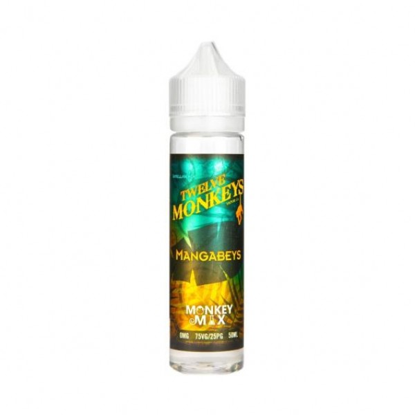 MANGABEYS E-LIQUID BY TWELVE 12 MONKEYS SHORTFILL 75VG 50ML 0MG