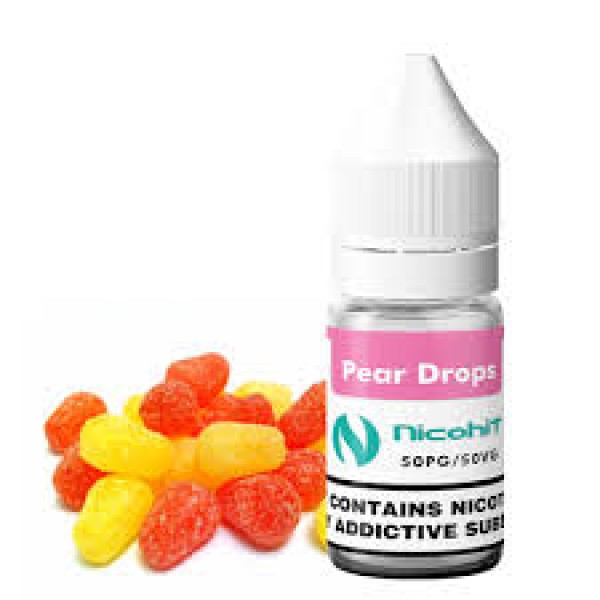 NICOHIT PEAR DROPS PREMIUM E LIQUID E JUICE 10ML TPD 3/6/12/18MG MULTIBUY