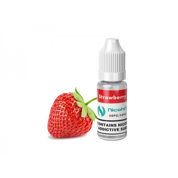 NICOHIT STRAWBERRY E LIQUID E JUICE 10ML TPD 3/6/12/18MG MULTIBUY