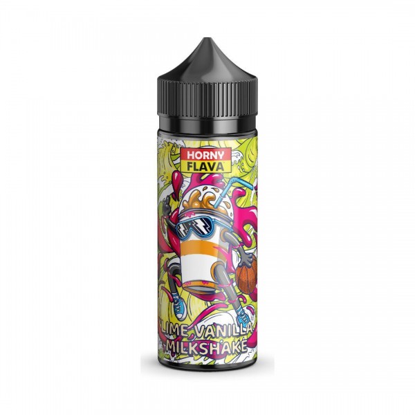 Lime Vanilla Milkshake by Horny Flava. 100ML E-liquid, 0MG Vape, 70VG Juice