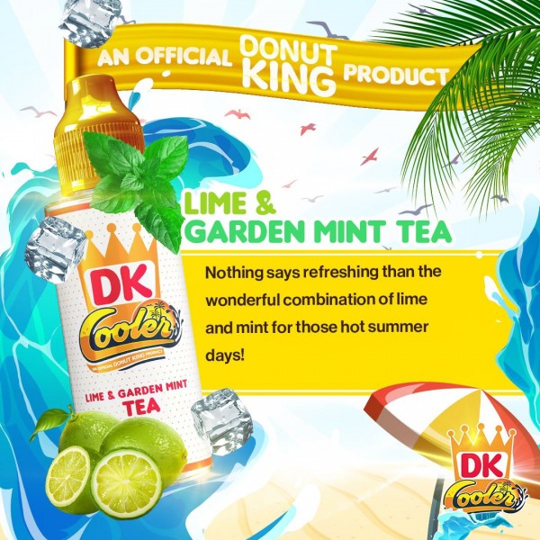 Lime & Garden Mint Tea DK Cooler By Donut King 100ML E Liquid 70VG Vape 0MG Short Fill