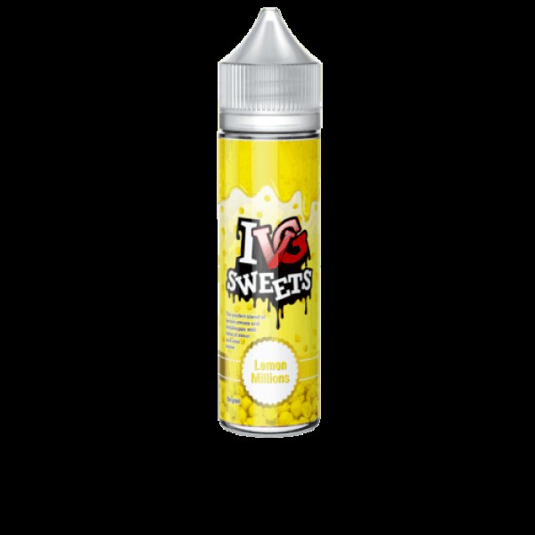 LEMON MILLIONS ELIQUID BY I LOVE VG IVG SWEETS 50ML SHORTFILL E LIQUID 70VG VAPE