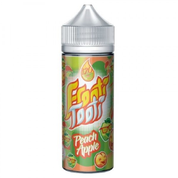 PEACH APPLE E LIQUID BY FROOTI TOOTI TROPICAL TROUBLE SERIES 100ML SHORTFILL 70VG VAPE