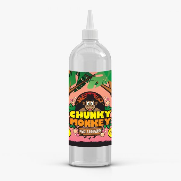 Peach & Raspberry By Chunky Monkey (Kingston) 200ML E Liquid 60VG Vape 0MG Juice Short Fill