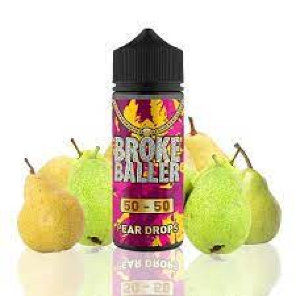 Pear Drops by Broke Baller 100ml E Liquid Juice 50vg 50pg Vape