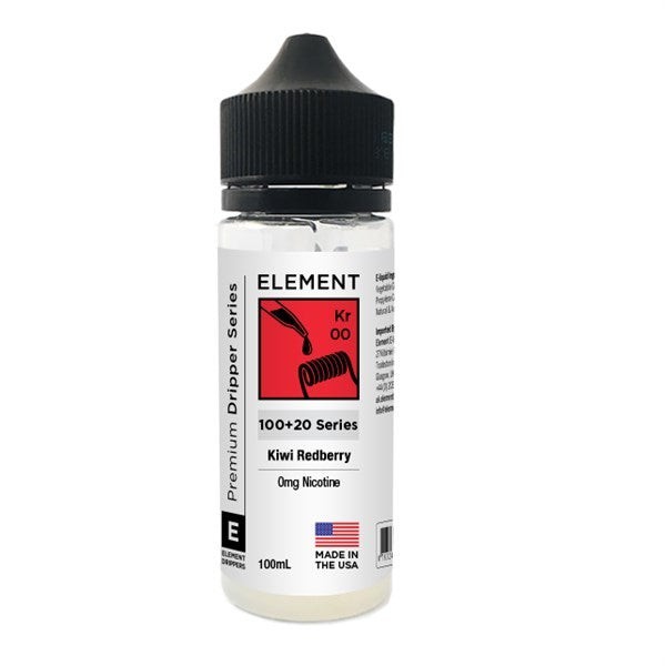 Kiwi Redberry by Element. 100ML E-Liquid, 0MG Vape 80VG/20PG Juice