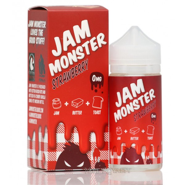 JAM MONSTER – STRAWBERRY 100ML SHORTFILL E LIQUID 75VG VAPE