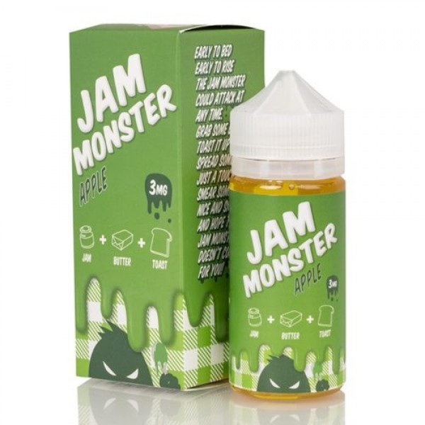 JAM MONSTER – APPLE 100ML SHORTFILL E LIQUID 75VG VAPE