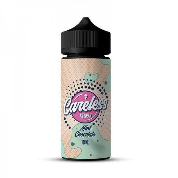 Ice Cream - Mint Chocolate By Careless | 100ML E Liquid | 70VG Vape | 0MG Juice | Short Fill