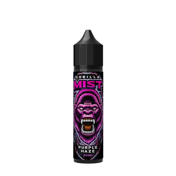 Purple Haze By Gorilla Mist 50ML E Liquid 50VG Vape 0MG Juice Short Fill