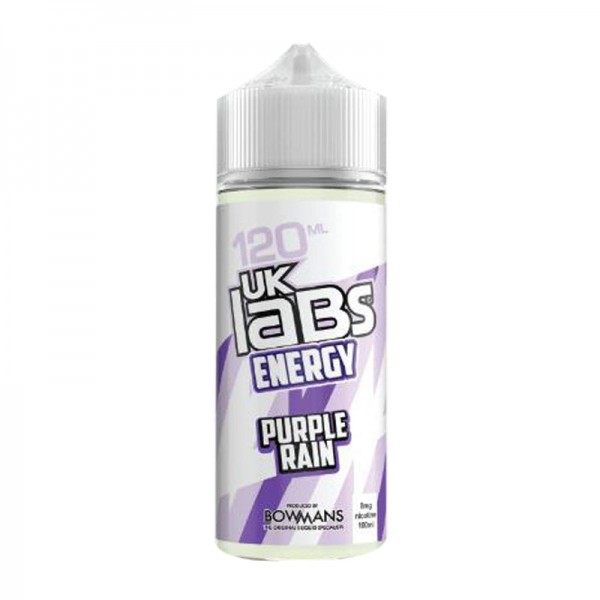Purple Rain - Energy by UK Labs, 100ML E Liquid, 70VG Vape, 0MG Juice, Shortfill