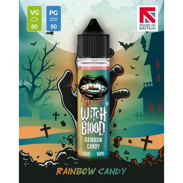 Rainbow Candy By Witch Blood 50ML E Liquid 50VG Vape 0MG Juice