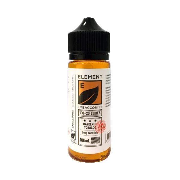 Hazelnut Tobacco flavour by Element. 100ML E-Liquid, 0MG Vape 80VG/20PG Juice