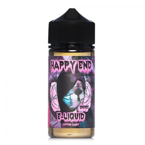 HAPPY END PINK COTTON CANDY BY SADBOY E-LIQUID 100ML SHORTFILL 75VG VAPE 0MG JUICE