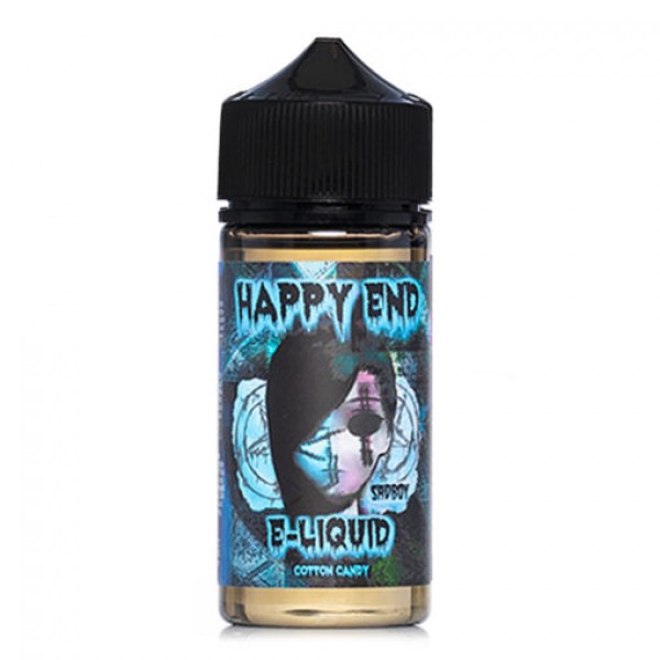 HAPPY END BLUE COTTON CANDY BY SADBOY E-LIQUID 100ML SHORTFILL 75VG VAPE 0MG JUICE