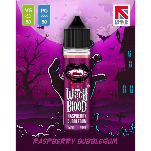 Raspberry Bubblegum By Witch Blood 50ML E Liquid 50VG Vape 0MG Juice
