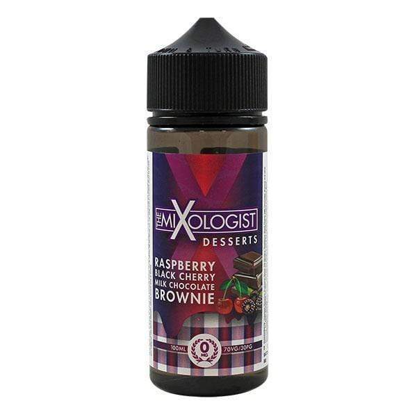 Raspberry Black Cherry Milk Chocolate Brownie by Mixologist, 100ML E Liquid, 70VG Vape, 0MG Juice