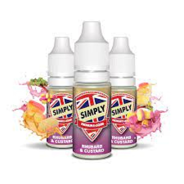 Rhubarb & Custard By Vape Simply 10ML E Liquid 50VG/50PG Vape Juice | All Strengths Available