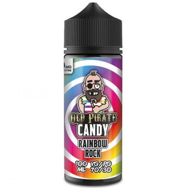 Candy - Rainbow Rock by Old Pirate 100ML E Liquid, 70VG Vape, 0MG Juice, Shortfill