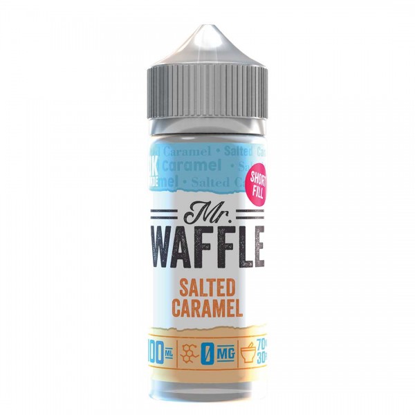 Salted Caramel by Mr Waffle. 100ML E-liquid, 0MG Vape, 70VG Juice