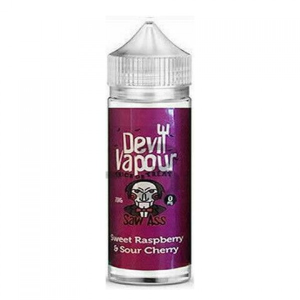 Saw Ass Sweet Raspberry & Sour Cherry by Devil Vapour 50ML E Liquid 70VG Vape 0MG Juice Shortfill