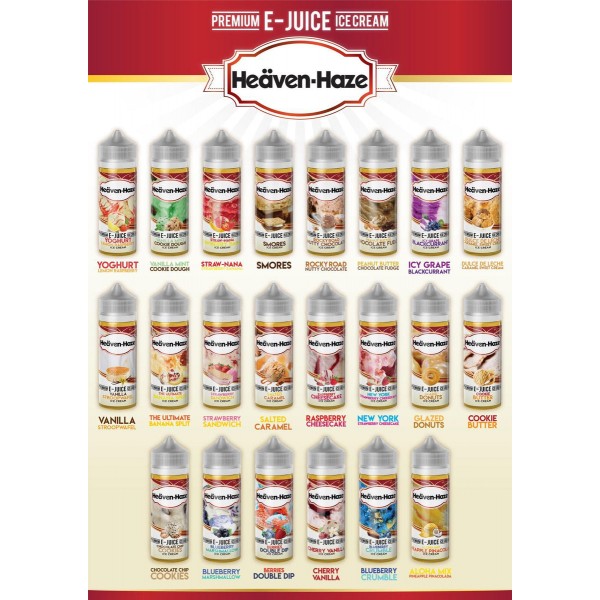 Salted Caramel Ice Cream By Heaven Haze 100ML E Liquid 70VG Vape 0MG Juice