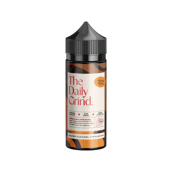 Salted Caramel Cappuccino By The Daily Grind 100ML E Liquid 70VG Vape 0MG Juice