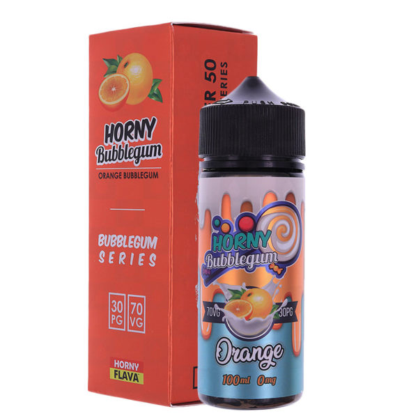 Bubblegum Orange by Horny Flava. 100ML E-liquid, 0MG Vape, 70VG Juice