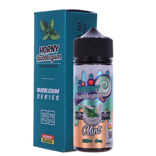 Bubblegum Mint by Horny Flava. 100ML E-liquid, 0MG Vape, 70VG Juice