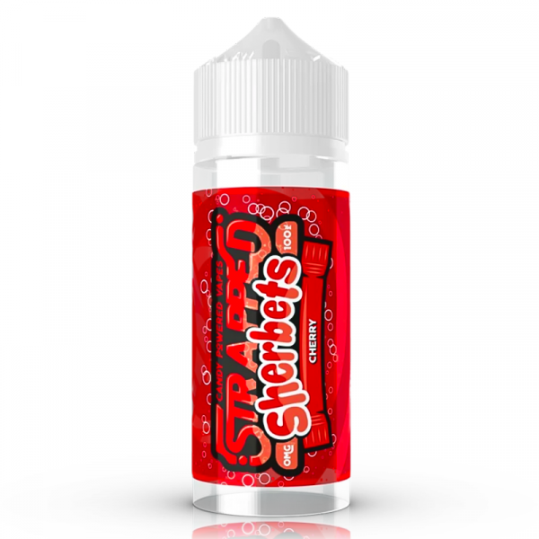 SHERBETS - CHERRY BY STRAPPED 100ML E LIQUID 70VG VAPE 0MG JUICE