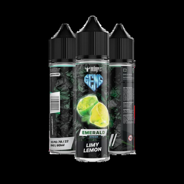 Gems - Limy Lemon Emerald With Ice By Dr Vapes 50ML E Liquid 78VG Vape 0MG Juice