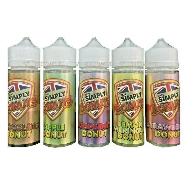 SIMPLY VAPOUR DONUTS - STRAWBERRY DONUT 100ML E LIQUID JUICE 50VG SHORTFILL