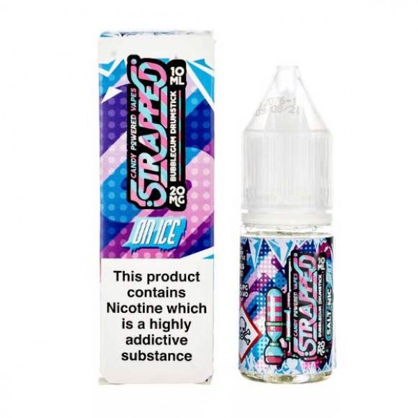 Bubblegum Drumstick On Ice By Strapped Nic Salt 10ML E Liquid 60VG Vape 10MG/20MG Juice