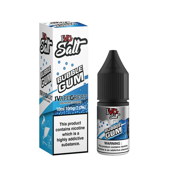 Bubblegum by IVG Nic Salt 10ML E Liquid 10MG/20MG Vape 50VG Juice