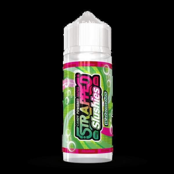 SLUSHIES - WATERMELON BY STRAPPED 100ML E LIQUID 70VG VAPE 0MG JUICE