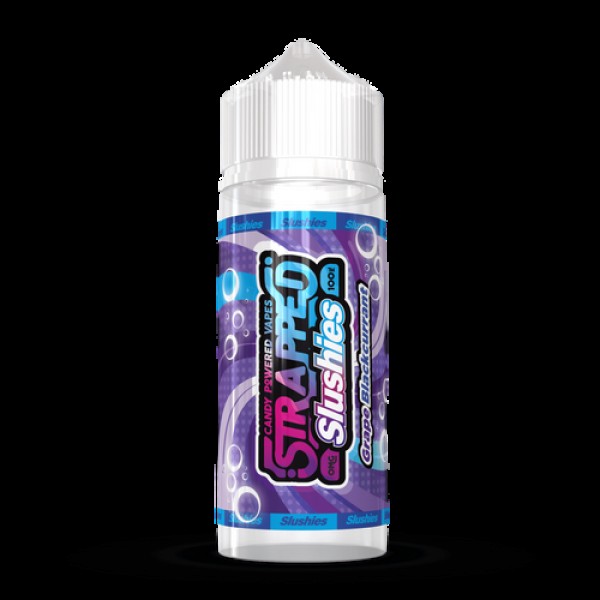 SLUSHIES - GRAPE BLACKCURRANT BY STRAPPED 100ML E LIQUID 70VG VAPE 0MG JUICE