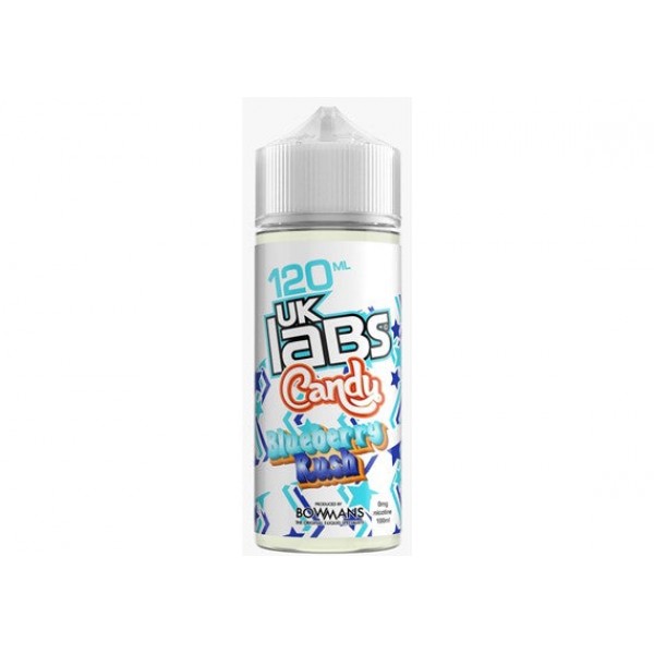 Blueberry Rush - Candy by UK Labs, 100ML E Liquid, 70VG Vape, 0MG Juice, Shortfill