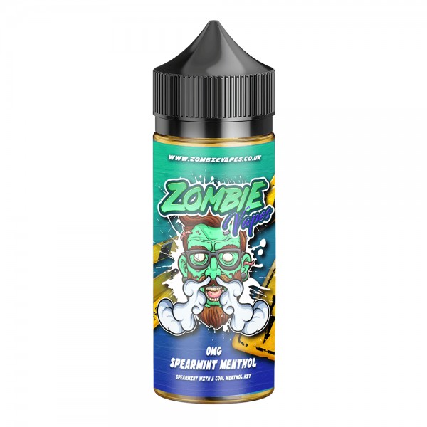 Spearmint Menthol By Zombie Vapes, 50ML E Liquid, 70VG Vape, 0MG Juice