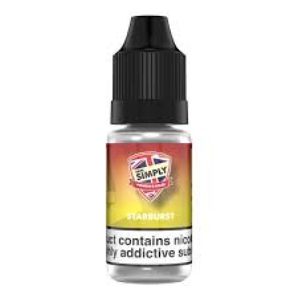 Starburst By Vape Simply 10ML E Liquid 50VG/50PG Vape Juice | All Strengths Available