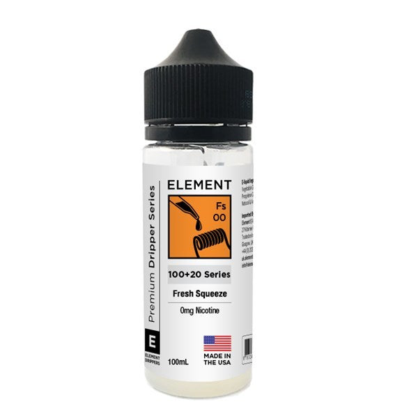 Fresh Squeeze by Element. 100ML E-Liquid, 0MG Vape 80VG/20PG Juice