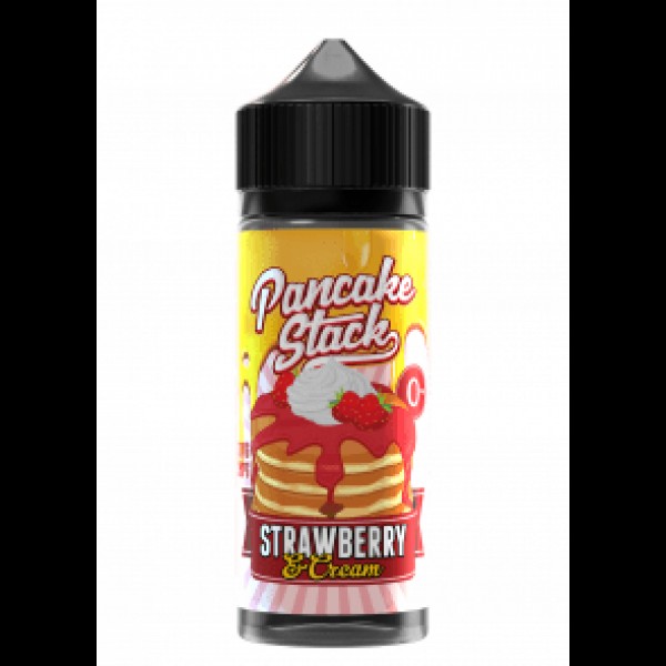 Strawberry & Cream By Pancake Stack 100ML E Liquid 70VG Vape 0MG Juice