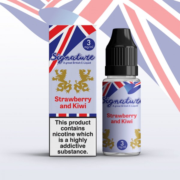 Strawberry And Kiwi by Signature 10 x 10ML E liquid 50VG Vape 3/6/12/18MG Juice