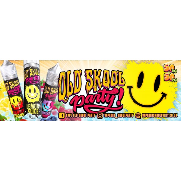 Strawberry Bubblegum by Old Skool Party 50ML E Liquid 50VG Vape 0MG Juice