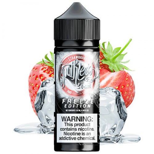 FREEZE EDITION - STRAWBRRRY BY RUTHLESS | 100ML E LIQUID | 60VG VAPE | 0MG JUICE SHORT FILL