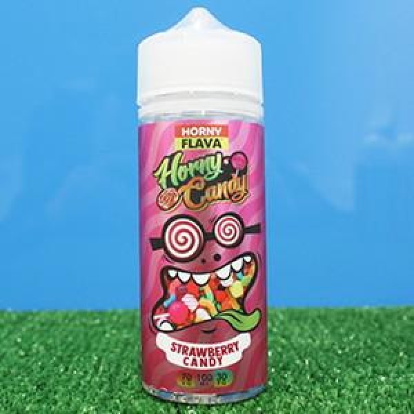 Strawberry Candy by Horny Flava. 100ML E-liquid, 0MG Vape, 70VG Juice