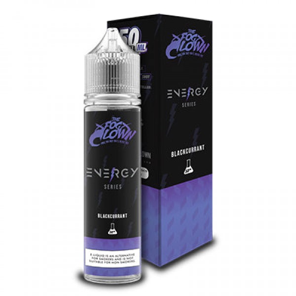 FOG CLOWN E-LIQUID – ENERGY SERIES BLACKCURRANT 50ML SHORTFILL E LIQUID 70VG VAPE